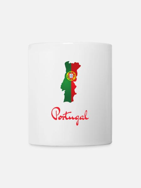 Portugal Wappen Karte Silhouette - Tasse - Weiß