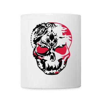 Skull mask made of ornaments - Mug - white - Front