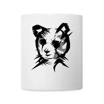 Panda bear head in cubist style - Mug - white - Front