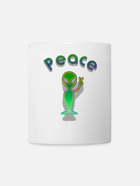 Peace alien - Mug - white