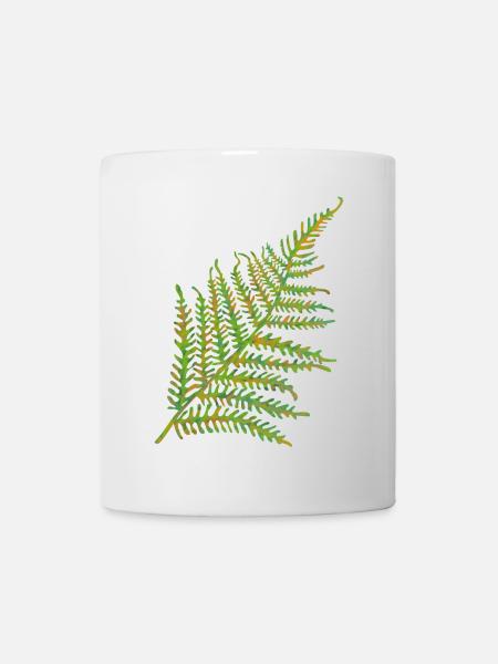 Fern leaf motif - Mug - white