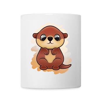 Otter (Kawaii) - Tasse - Weiß - Vorne