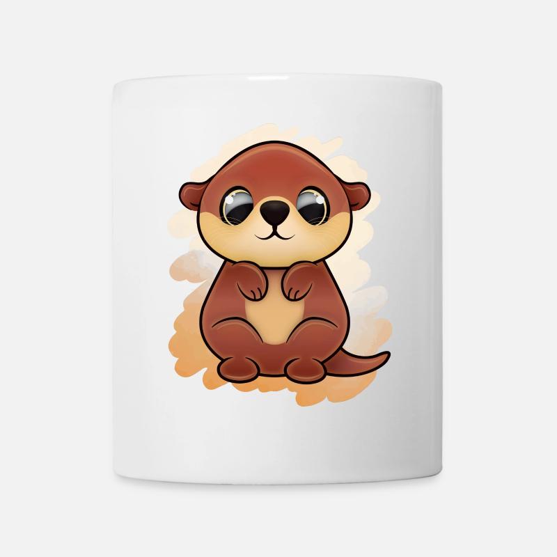 Loutre (Kawaii) - Mug blanc - blanc