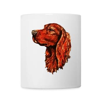 Irish Setter Portrait - Tasse - Weiß - Vorne