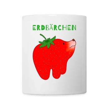 Erdbeere Schmelz Cartoon - Tasse - Weiß - Vorne