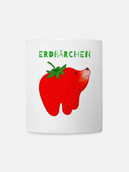 Erdbeere Schmelz Cartoon - Tasse - Weiß