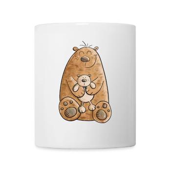 Ours avec bébé I animaux bande dessinée I animaux sauvages - Mug blanc - blanc - Devant