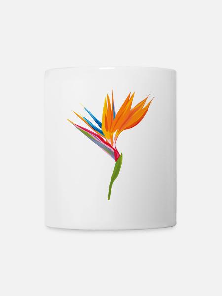 Oiseau de paradis Jeu de couleurs - Mug blanc - blanc