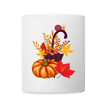 Cadeau citrouille d’automne - Mug blanc - blanc - Devant