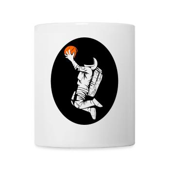 Astronaut with basketball print - Mug - white - Front