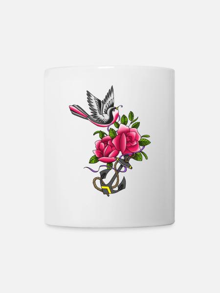 Bird tatoo - Mug - white