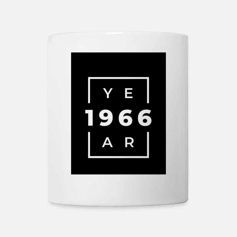 Retro Design Jahr 1966 minimalistisch - Tasse - Weiß