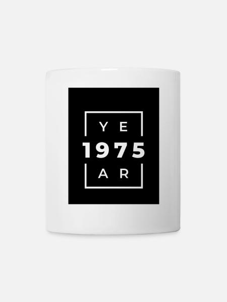 Grunge Design Year 1975 Minimalist - Mug - white