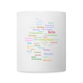Deutschland Karte - Tasse - Weiß - Vorne