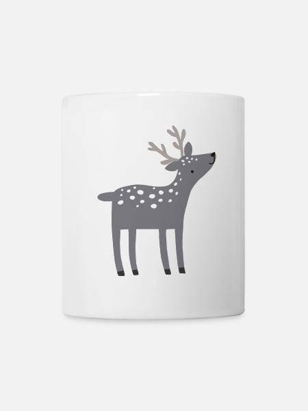 Rentier Hirsch - Tasse - Weiß