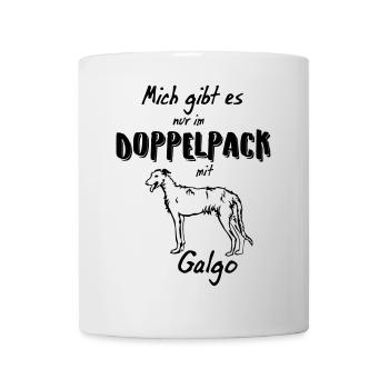 Galgo Silhouette - Kontur - Tasse - Weiß - Vorne