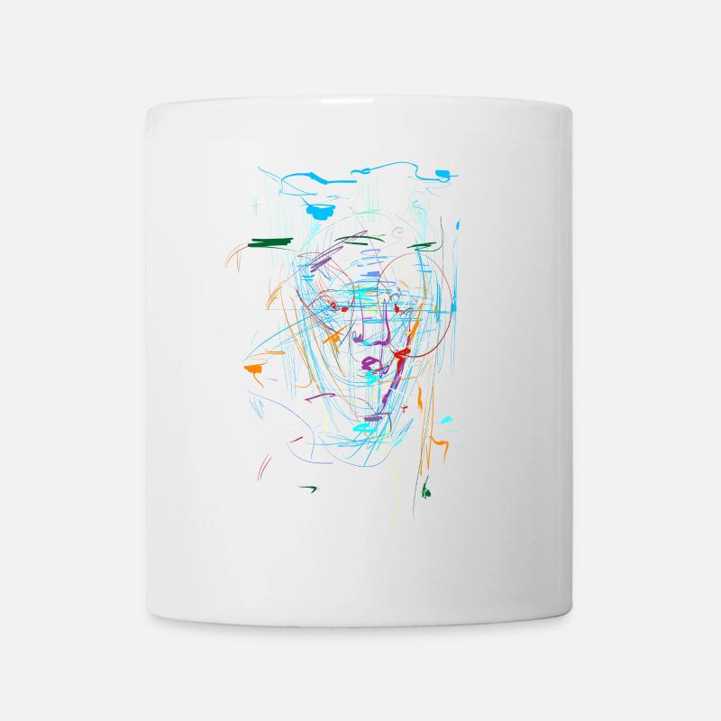 Scifi Hintergrund - ABSTRAKT - Tasse - Weiß