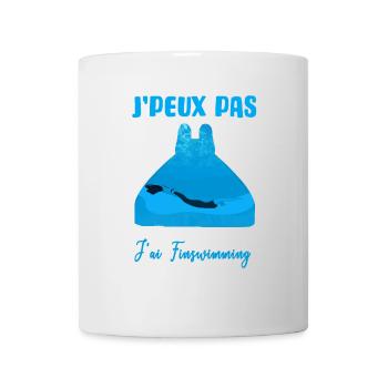 j'peux pas j'ai finswimming - Mug blanc - blanc - Devant