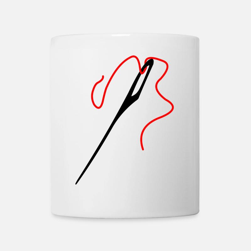 Aiguille et fil - Mug blanc - blanc