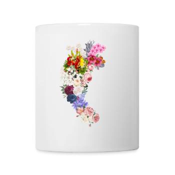 Floral Anatomical Heart - Mug - white - Front