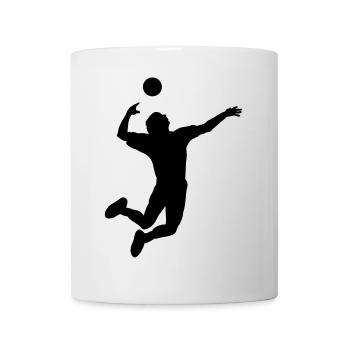 Volleyball gesprungen Schlag oder Service - Tasse - Weiß - Vorne