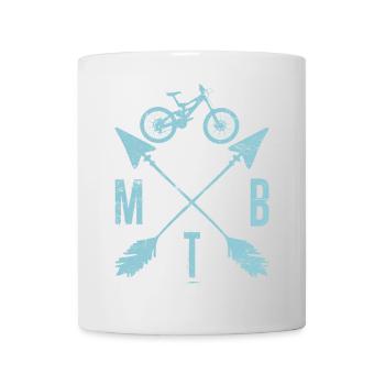 MTB Crest Bike Arrows Monogram - Mug - white - Front