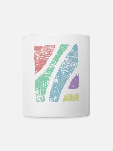 Motif couleurs pastel - ornement abstrait motif - Mug blanc - blanc