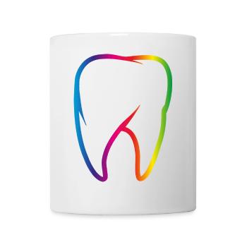 dent de l’arc-en-ciel coloré - Mug blanc - blanc - Devant