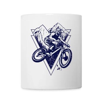 Mountain Biker in Ridge Triangle - Mug - white - Front
