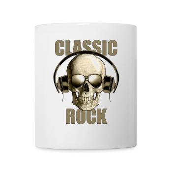 Classic Rock Skull With Headphones Design - Tasse - Weiß - Vorne