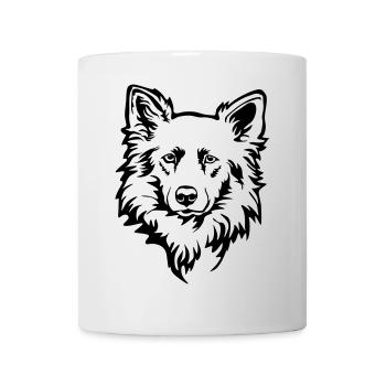 Harzer Fuchs (Atldeutscher Hütehund) head - Mug - white - Front