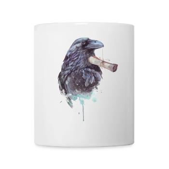 Letter Raven Witch Bird Mystic Design - Mug - white - Front