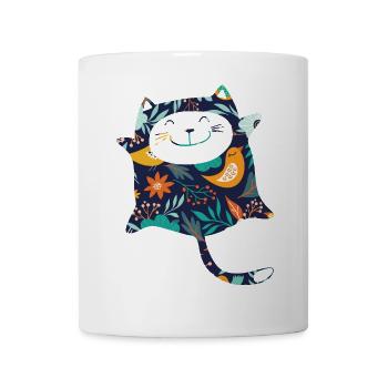 Cat Flowers Cute Cat Flowers Design - Mug - white - Front