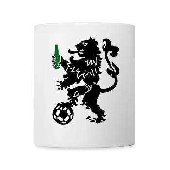 Niederlande Orange Löwe Fußball Bier lustige Europameisterschaft - Tasse - Weiß - Vorne