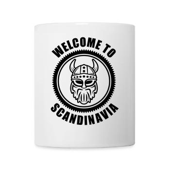 Vikings Logo Welcome to Scandinavia - Mug blanc - blanc - Devant