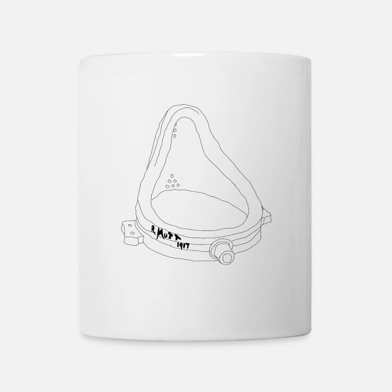 La Fontaine R. Mutt Marcel Duchamp Satire Parodie - Mug blanc - blanc