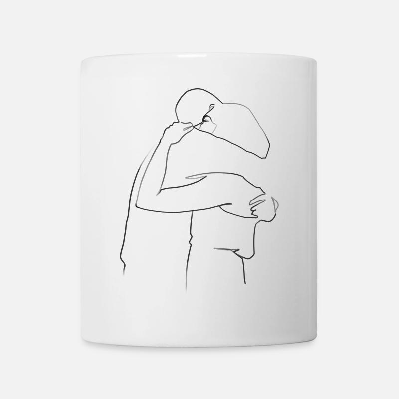 Umarmung, Mann und Frau - Tasse - Weiß
