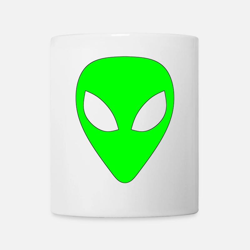 Alien - Hellgrün - Tasse - Weiß