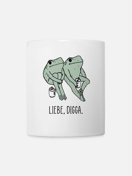 Liebe Digga hipster Frösche - Tasse - Weiß