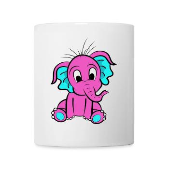 Pink elephant - Mug - white - Front
