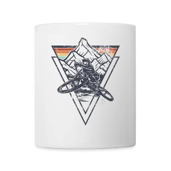Coucher de soleil en géométrie sommitale - Mug blanc - blanc - Devant