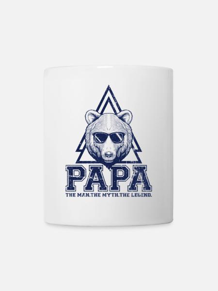 Papa Bear Triangle Logo - Mug - white