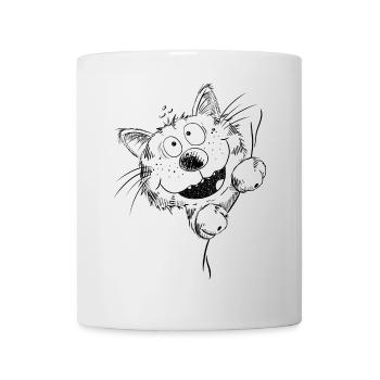 Funny cat laughs - Mug - white - Front