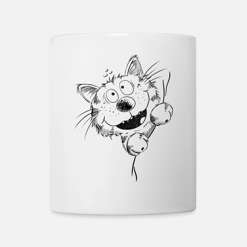Lustige Katze Lacht - Tasse - Weiß
