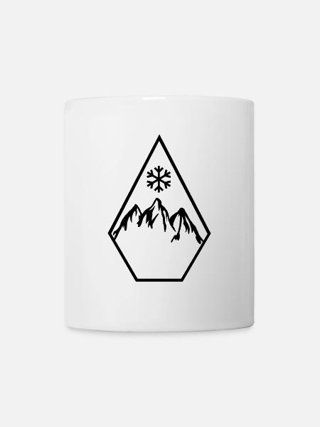 Ski Snowboard Snowflake Diamond - Tasse - Weiß