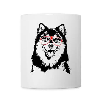 FINNISH LAPPHUND Glasses Dogs Dog Wilsigns - Mug - white - Front