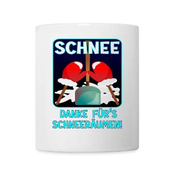 Danke SCHNEERÄUMEN WINTER - Tasse - Weiß - Vorne