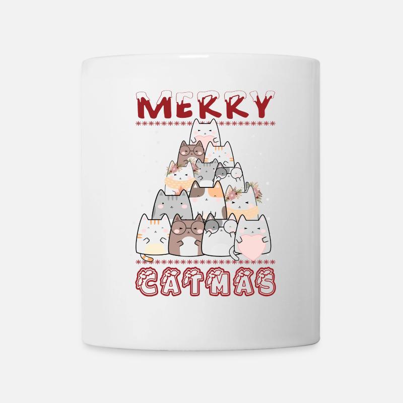 Merry Catmas - Tasse - Weiß