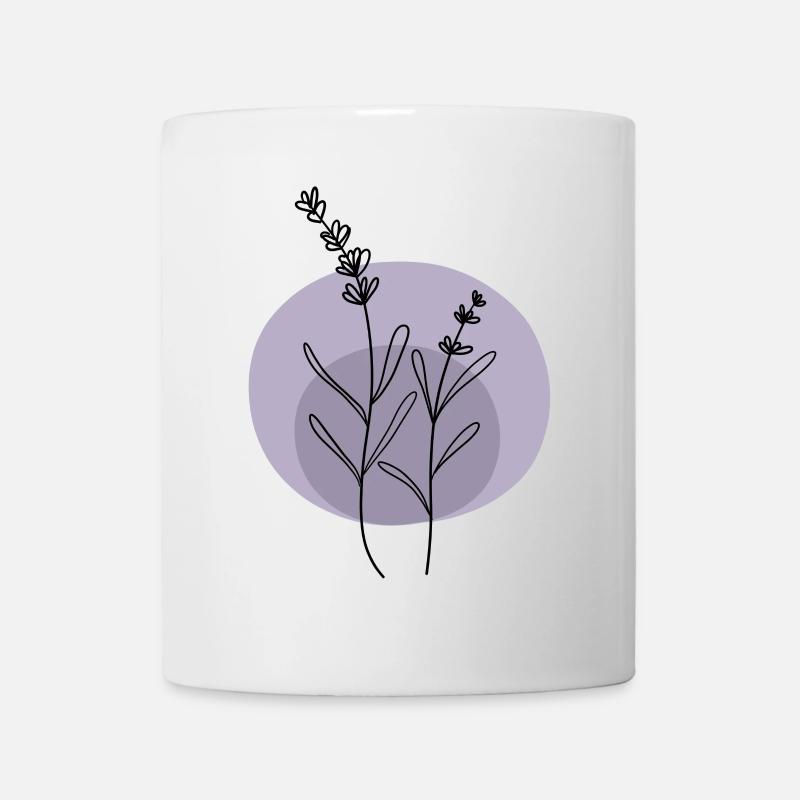 Lavande noir violet - Mug blanc - blanc
