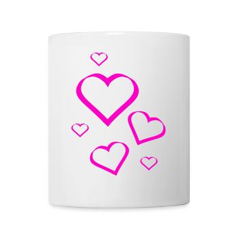 Motif de cœur rose cadeau rose rose - Mug blanc - blanc - Devant